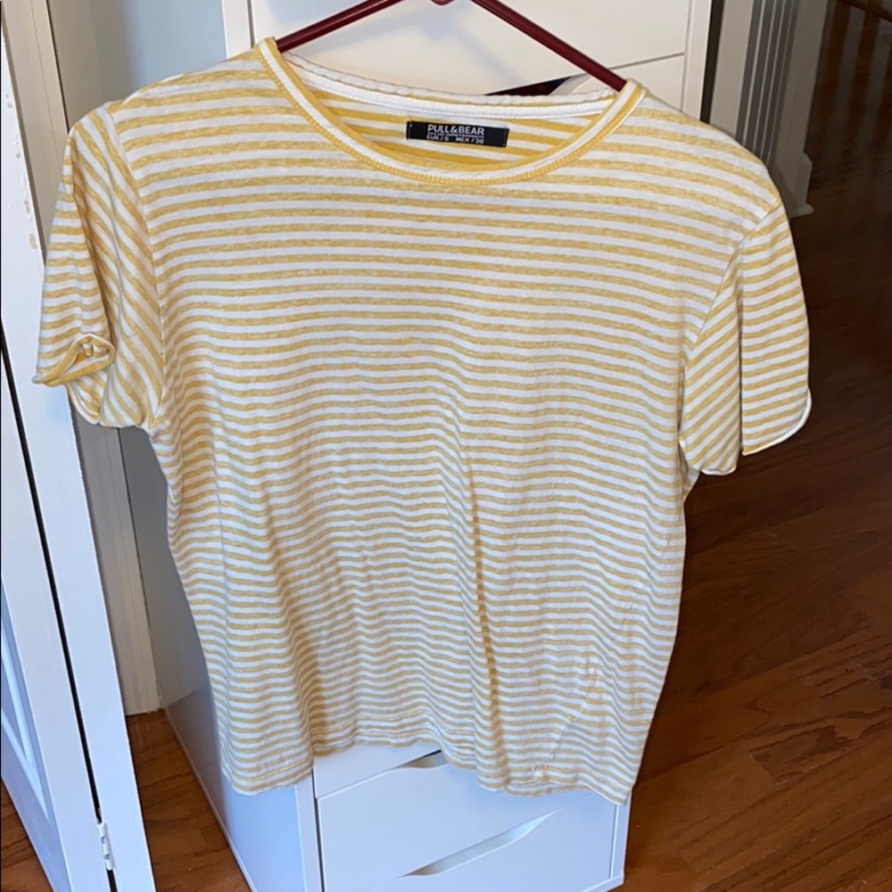 Yellow striped T-shirt